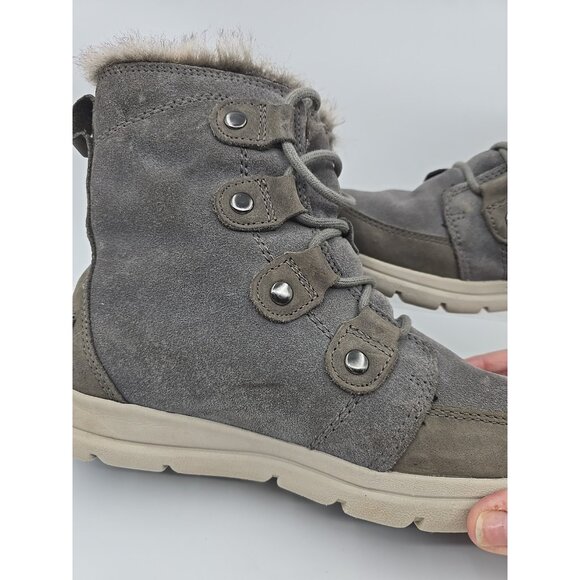 Sorel Explorer II Joan Winter Boots Booties NL3039-052 Fur Lined Suede Women's 7 - Picture 4 of 11